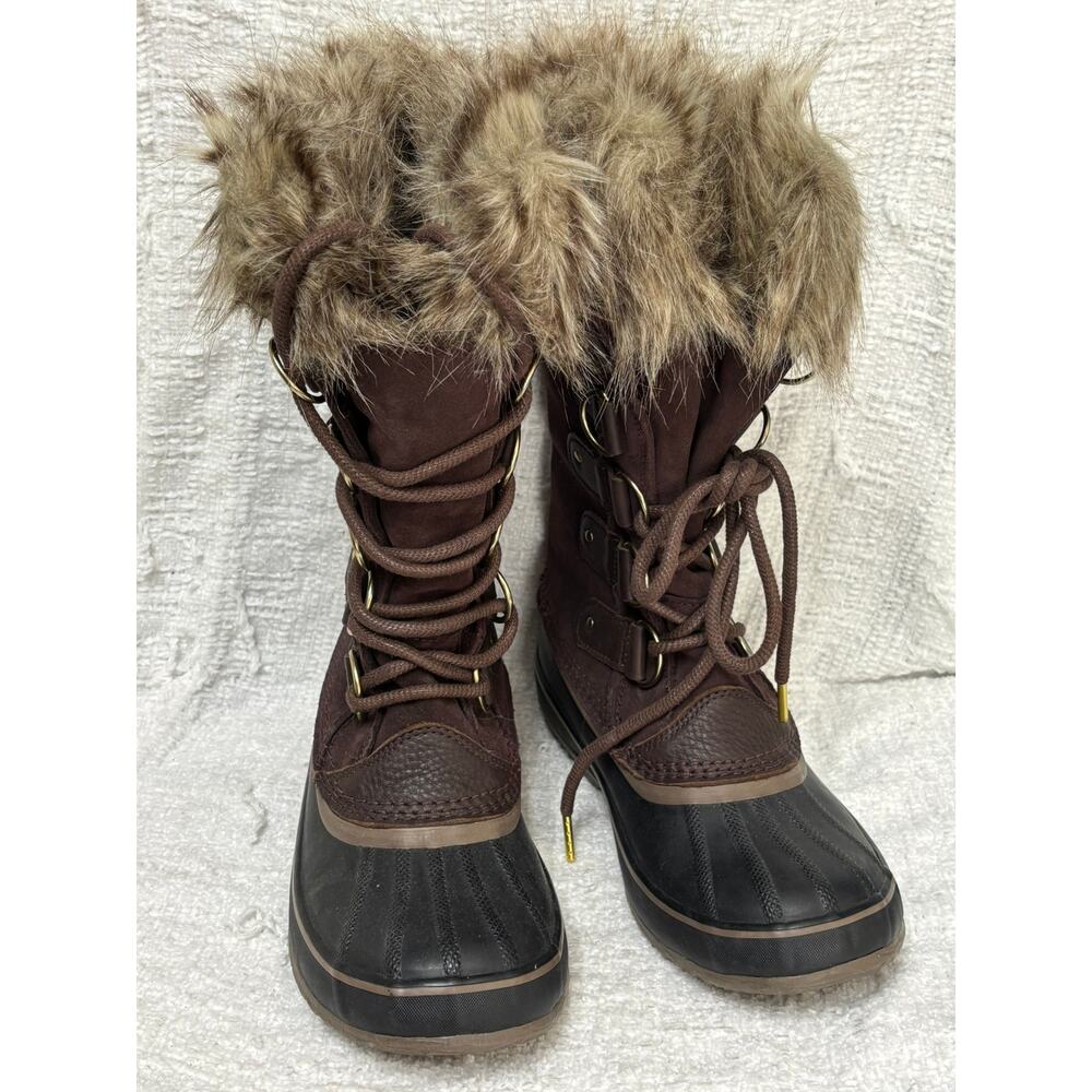 Sorel Women's Joan Of Arctic Waterproof Brown Suede Boots Size 9 #62746